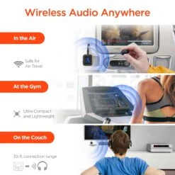 HyperGear IntelliCast Flight Wireless Audio Adapter, Transmitter + Receiver (Black)(Hypergear Intellicast Flight Wireless Audio Adapter Transmitter Receiver Black) -Celestron Shop 1736781405 IMG 2410708