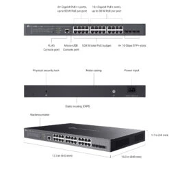TP-Link Omada SG3428XMPP 24-Port Gigabit PoE++ Compliant Managed Network Switch(Tp Link Omada Sg3428xmpp 24 Port Gigabit Poe Compliant Managed Network Switch) -Celestron Shop 1738765939 IMG 2425232