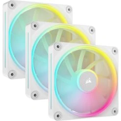CORSAIR ICUE LINK LX120 RGB Triple 120mm PWM Fan Starter Kit (White)(Corsair Icue Link Lx120 Rgb Triple 120mm Pwm Fan Starter Kit White)