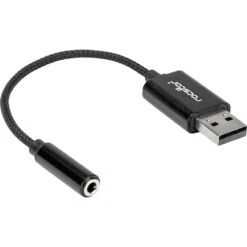 Rocstor USB-A To 3.5mm Audio Adapter (Black)(Rocstor Usb A To 3 5mm Audio Adapter Black)