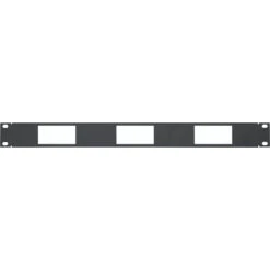 Lowell Manufacturing Rack Panel For 3 Decorator Devices (1 RU)(Lowell Manufacturing Rack Panel For 3 Decorator Devices 1 Ru)