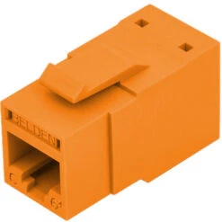 Belden REVConnect CAT6+ UTP Modular Jack (T568 A/B, Orange, 24-Pack)(Belden Revconnect Cat6 Utp Modular Jack T568 A B Orange 24 Pack)