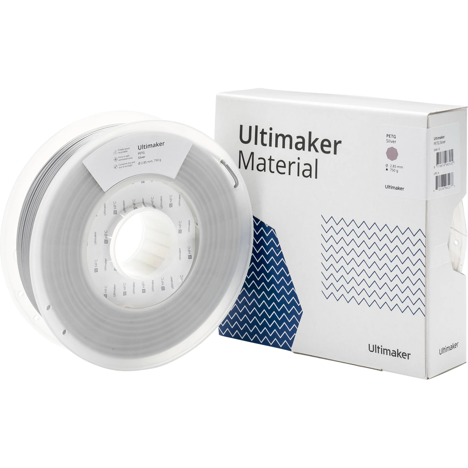 UltiMaker 2.85mm PETG Filament (750g, Silver)(Ultimaker 2 85mm Petg Filament 750g Silver) 1 UltiMaker 2.85mm PETG Filament (750g, Silver)(Ultimaker 2 85mm Petg Filament 750g Silver)