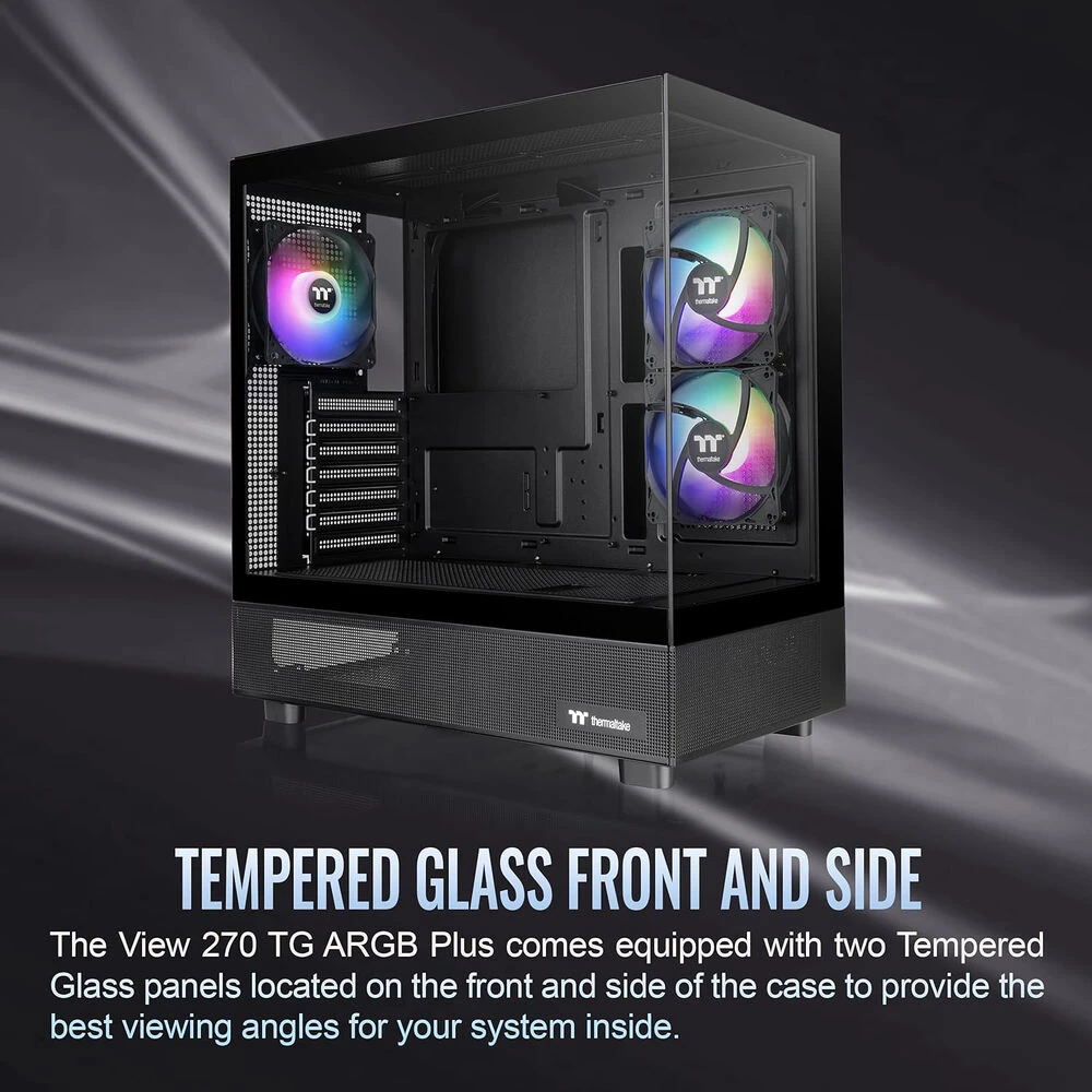 Thermaltake View 270 Plus TG ARGB Mid Tower ATX Computer Chassis (Black)(Thermaltake View 270 Plus Tg Argb Mid Tower Atx Computer Chassis Black) 5 Thermaltake View 270 Plus TG ARGB Mid Tower ATX Computer Chassis (Black)(Thermaltake View 270 Plus Tg Argb Mid Tower Atx Computer Chassis Black) - Image 5