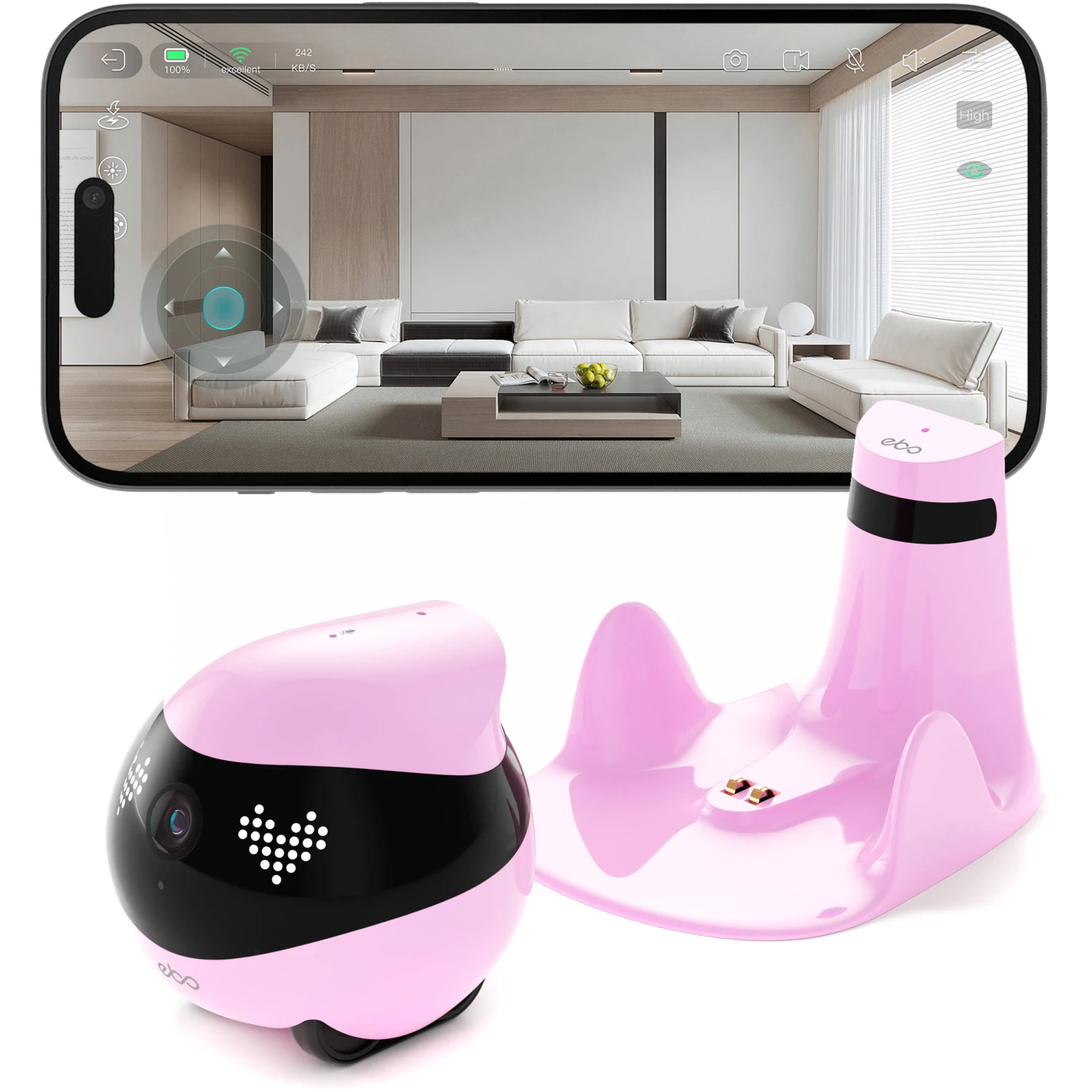 Enabot EBO Air 2 Companion Robot (Robin Pink)(Enabot Ebo Air 2 Companion Robot Robin Pink) 2 Enabot EBO Air 2 Companion Robot (Robin Pink)(Enabot Ebo Air 2 Companion Robot Robin Pink) - Image 2