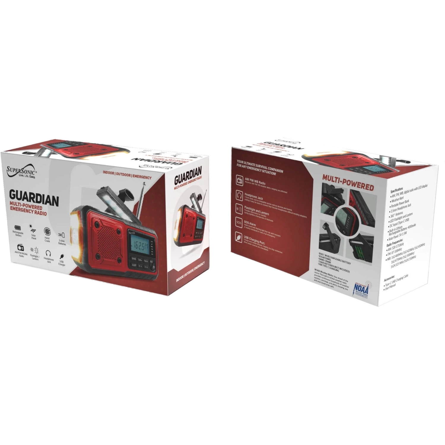 Supersonic Guardian Multi-Powered Emergency Radio With NOAA(Supersonic Guardian Multi Powered Emergency Radio With Noaa) 5 Supersonic Guardian Multi-Powered Emergency Radio With NOAA(Supersonic Guardian Multi Powered Emergency Radio With Noaa) - Image 5