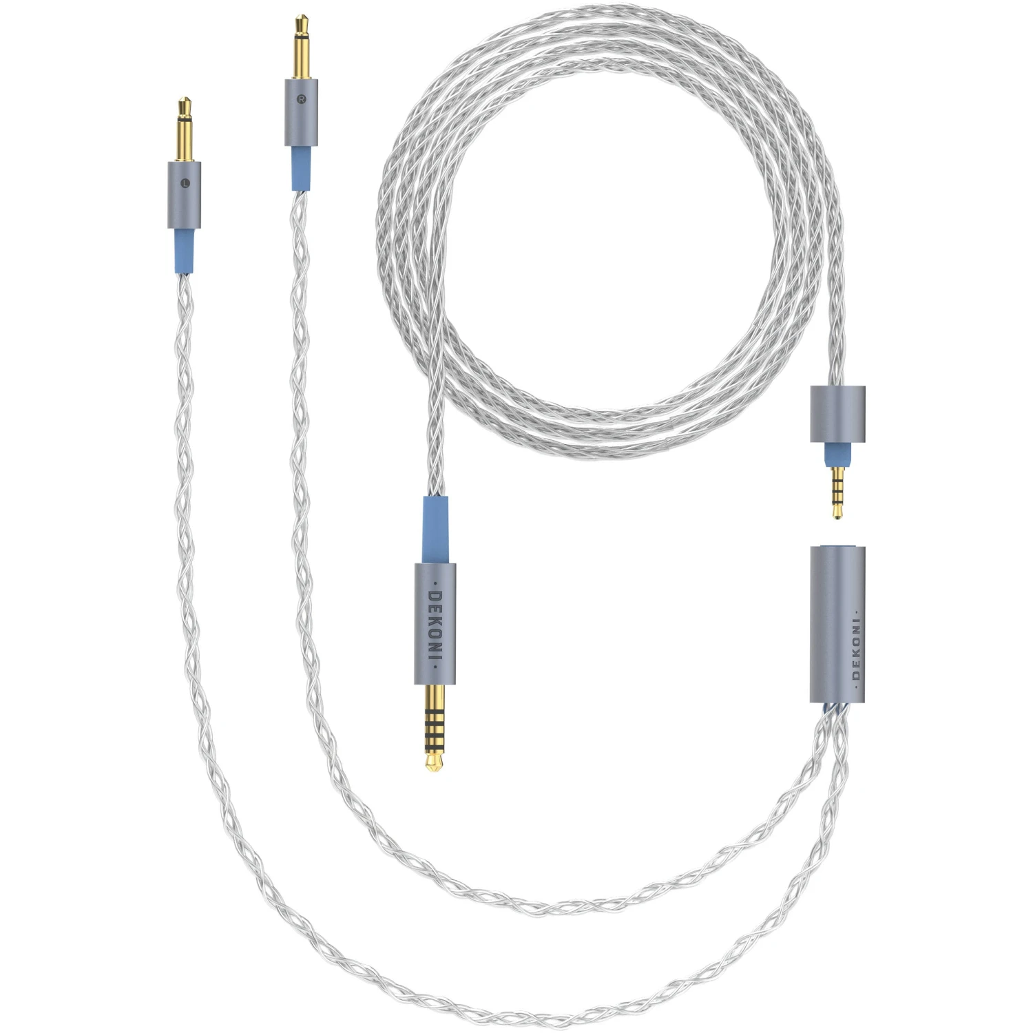Dekoni Audio Ensemble 4.4mm Braided Cable With 3.5mm Headphone Connectors (52")(Dekoni Audio Ensemble 4 4mm Braided Cable With 3 5mm Headphone Connectors 52) 1 Dekoni Audio Ensemble 4.4mm Braided Cable With 3.5mm Headphone Connectors (52")(Dekoni Audio Ensemble 4 4mm Braided Cable With 3 5mm Headphone Connectors 52)