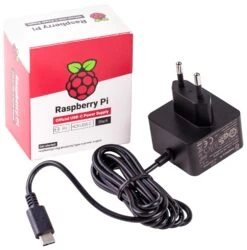 RASPBERRY-PI SC0217 Raspberry Pi Accessory 4 Model B Official PSU USB-C 5.1V 3A EU Plug Black(Raspberry Pi Sc0217 Raspberry Pi Accessory 4 Model B Official Psu Usb C 5 1v 3a Eu Plug Black)