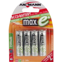 Ansmann 5035442 MAX-E+ AA 2500mAh Rechargeable NiMH Batteries (4-Pack)(Ansmann 5035442 Max E Aa 2500mah Rechargeable Nimh Batteries 4 Pack)