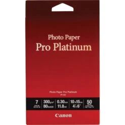 Canon Pro Platinum Photo Paper 4 X 6" (50 Sheets)(Canon Pro Platinum Photo Paper 4 X 6 50 Sheets)