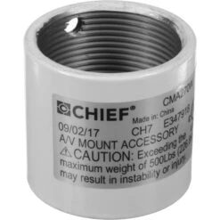 Chief CMA270B Threaded Pipe Coupler (White)(Chief Cma270b Threaded Pipe Coupler White)