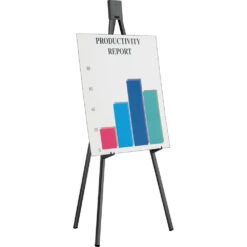 Da-Lite 6' Heavy Duty Dual Purpose Easel - Black Powder Coat(Da Lite 6 Heavy Duty Dual Purpose Easel Black Powder Coat)