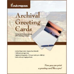 Inkpress Media Pre-Scored Archival Greeting Card Paper With Matching Envelopes (11 X 7.26'', 100 Sheets)(Inkpress Media Pre Scored Archival Greeting Card Paper With Matching Envelopes 11 X 7 26 100 Sheets)