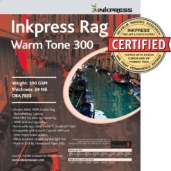 Inkpress Media Rag Warm Tone 300 Paper (13 X 19", 25 Sheets)(Inkpress Media Rag Warm Tone 300 Paper 13 X 19 25 Sheets)