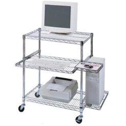 Luxor LICW4218 Wire Workstation (Chrome)(Luxor Licw4218 Wire Workstation Chrome)