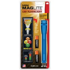 Maglite Mini Maglite 2AA LED Flashlight With Holster (Blue, Clamshell)(Maglite Mini Maglite 2aa Led Flashlight With Holster Blue Clamshell)