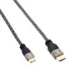 Pearstone Active Braided High Speed Mini HDMI To HDMI Cable With Ethernet - 1.5' (0.5 M)(Pearstone Active Braided High Speed Mini Hdmi To Hdmi Cable With Ethernet 1 5 0 5 M)