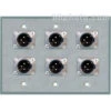 TecNec WPL-3103 3-Gang Wall Plate With 6 Male 3-Pin XLR Connectors(Tecnec Wpl 3103 3 Gang Wall Plate With 6 Male 3 Pin Xlr Connectors)