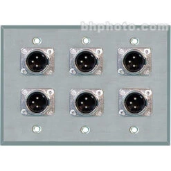 TecNec WPL-3103 3-Gang Wall Plate With 6 Male 3-Pin XLR Connectors(Tecnec Wpl 3103 3 Gang Wall Plate With 6 Male 3 Pin Xlr Connectors)