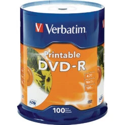 Verbatim DVD-R 4.76GB 16x White Inkjet Printable (100 Pack)(Verbatim Dvd R 4 76gb 16x White Inkjet Printable 100 Pack)