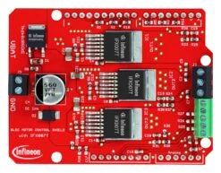 Infineon BLDCSHIELDIFX007TTOBO1 Evaluation Board (BL)DC Motor Control Shield IFX007T Half-Bridge Arduino Uno(Infineon Bldcshieldifx007ttobo1 Evaluation Board Bldc Motor Control Shield Ifx007t Half Bridge Arduino Uno)