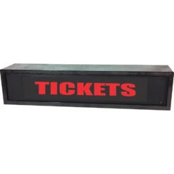 American Recorder TICKETS Rackmount Indicator Sign With LEDs And Black Enclosure (2 RU, Red)(American Recorder Tickets Rackmount Indicator Sign With Leds And Black Enclosure 2 Ru Red)