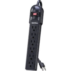 CyberPower CSB6012 6-Outlet Essential Series Surge Protector (Black)(Cyberpower Csb6012 6 Outlet Essential Series Surge Protector Black)
