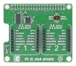Mikroelektronika MIKROE-2756 Expansion Board Pi 3 Click Shield For Raspberry 2 X Mikrobus Connectors For Boards(Mikroelektronika Mikroe 2756 Expansion Board Pi 3 Click Shield For Raspberry 2 X Mikrobus Connectors For Boards)