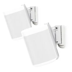 FLEXSON S1-WMX2 Wall Mounts For Sonos One (White, Pair)(Flexson S1 Wmx2 Wall Mounts For Sonos One White Pair)