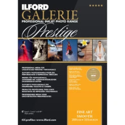Ilford GALERIE Prestige Fine Art Smooth Paper (200 Gsm, 8.5 X 11", 25 Sheets)(Ilford Galerie Prestige Fine Art Smooth Paper 200 Gsm 8 5 X 11 25 Sheets)