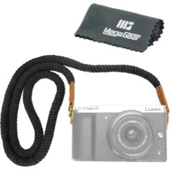 MegaGear Cotton Security Strap For All Cameras (Large, Black)(Megagear Cotton Security Strap For All Cameras Large Black)