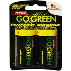 PerfPower GoGreen D Alkaline Batteries (2-Pack)(Perfpower Gogreen D Alkaline Batteries 2 Pack)