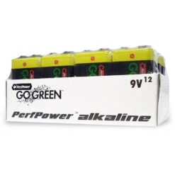 PerfPower Go Green 9V Alkaline Batteries (12-Pack)(Perfpower Go Green 9v Alkaline Batteries 12 Pack)