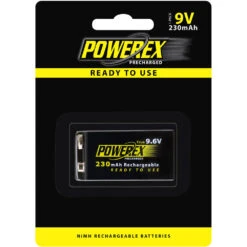 Powerex 9V Precharged Rechargeable NiMH Battery (9.6V, 230mAh)(Powerex 9v Precharged Rechargeable Nimh Battery 9 6v 230mah)