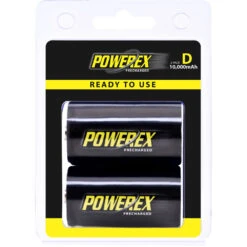 Powerex Precharged Rechargeable D Cell NiMH Batteries (1.2V, 10,000mAh) - 2-Pack(Powerex Precharged Rechargeable D Cell Nimh Batteries 1 2v 10 000mah 2 Pack)
