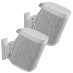 SANUS WSWM22 Wireless Speaker Wall Mounts For The Sonos One, PLAY:1, & PLAY:3 (White, Pair)(Sanus Wswm22 Wireless Speaker Wall Mounts For The Sonos One Play 1 Play 3 White Pair)