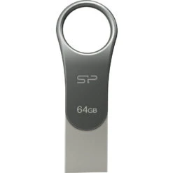 Silicon Power 64GB Mobile C80 USB 3.0 Flash Drive (Titanium)(Silicon Power 64gb Mobile C80 Usb 3 0 Flash Drive Titanium)