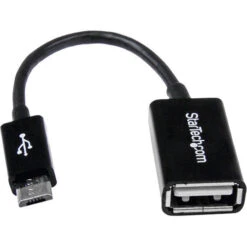 StarTech Micro USB Male To USB OTG Host Adapter Female (5")(Startech Micro Usb Male To Usb Otg Host Adapter Female 5)