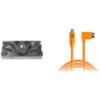 Tether Tools TetherPro USB Cable With TetherBLOCK Mounting Plate Kit (USB Type-C Male To Micro-USB 3.0 Type-B Male, Orange, Right-Angle)(Tether Tools Tetherpro Usb Cable With Tetherblock Mounting Plate Kit Usb Type C Male To Micro Usb 3 0 Type B Male Orange Right Angle)