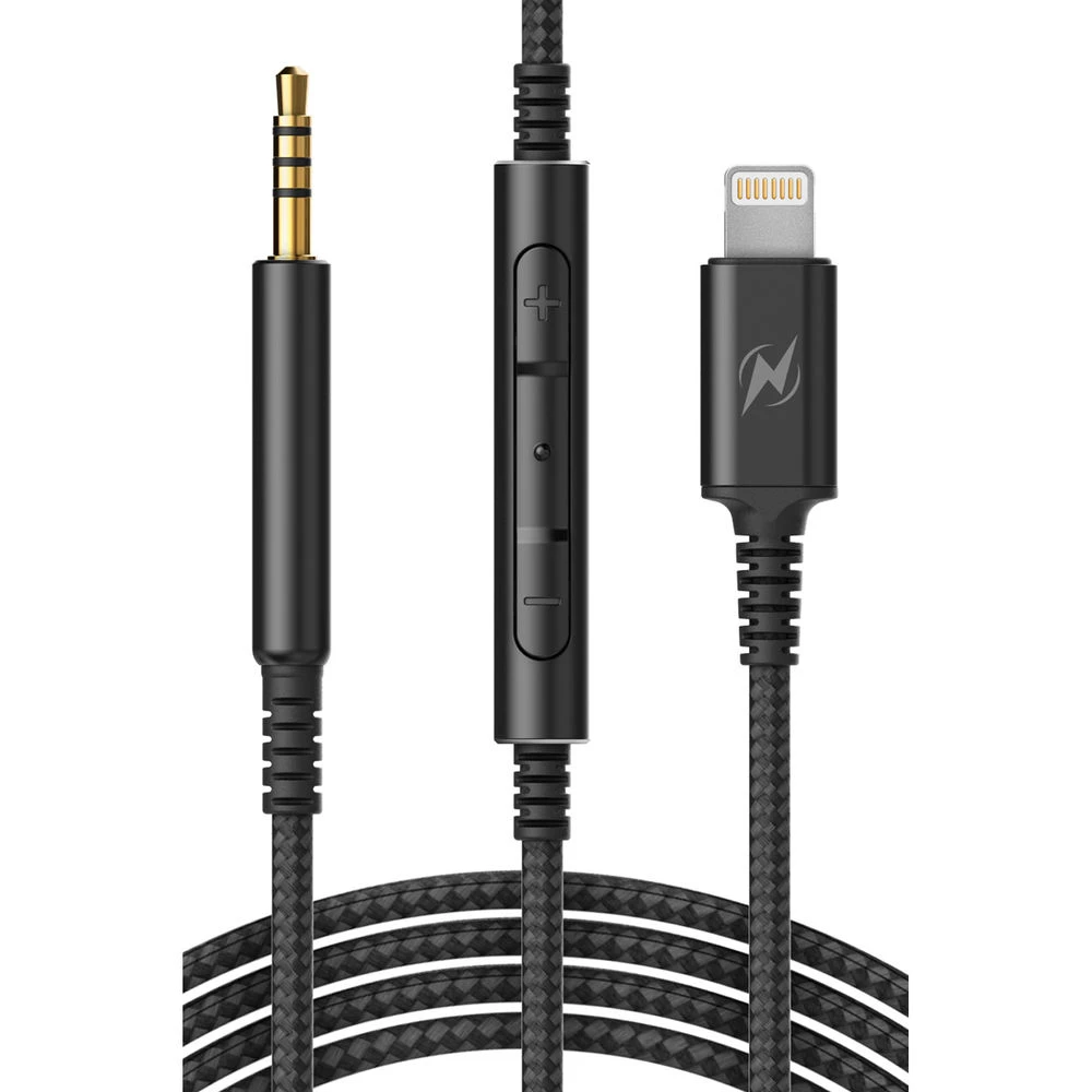 Thore 2.5mm To Lightning Cable For Bose QC25, QC35, And Headphones 700 (Black, 4')(Thore 2 5mm To Lightning Cable For Bose Qc25 Qc35 And Headphones 700 Black 4)